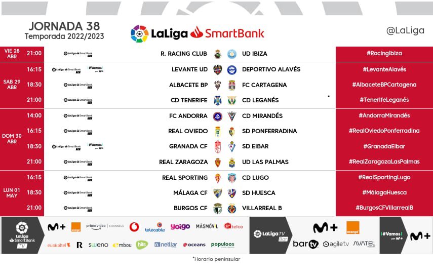 horario tenerife leganes