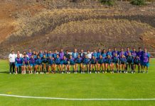 Sergio Batista y Felipe Miñambres visitan al primer y segundo equipo femenino