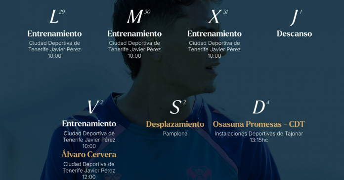 tenerife plan semanal osasuna b fuera